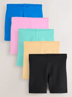 Zwart/blauw/roze/meerkleurig - Set van 5 fietsshorts (3 - 16 jr)