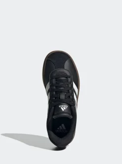 Zwart/bruin - adidas Vl Court 3.0 Suède sneakers met veters voor kinderen