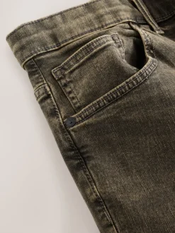 Zwart/bruin - Rechte, klassieke jeans met stretch