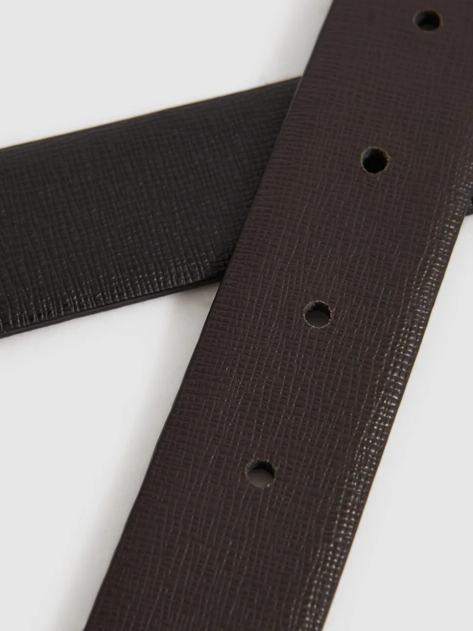 Zwart/bruin - Reiss Ricky omkeerbare leren riem