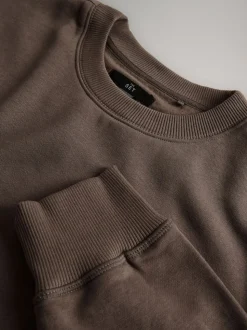 Zwart/bruin - Verpakking van 3 - The Set Crew Neck Relaxed Fit Sweatshirts