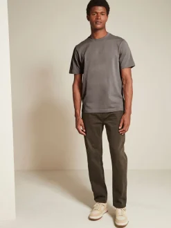 Zwart/Bruin/Licht Naturel - Relaxed fit - Verpakking van 3 T-shirts van zware stof