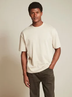 Zwart/Bruin/Licht Naturel - Relaxed fit - Verpakking van 3 T-shirts van zware stof