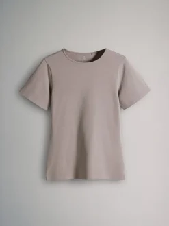 Zwart/bruin/neutraal/nude/wit - The Set 5 Pack Korte mouwen T-shirts met Ronde hals