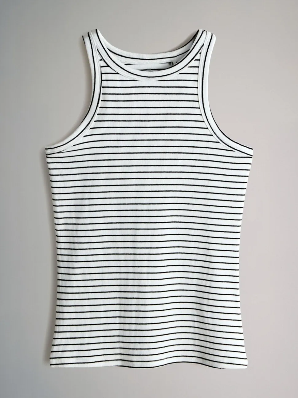 Zwart/chocoladebruin/taupebruin/streep/wit - The Set 5 Pack Racer Ribbed Vests