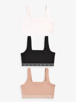 Zwart/crème/praline huidskleur - Gewatteerde cropped tops met ultiem comfort