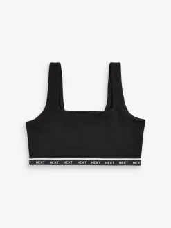 Zwart/crème/praline huidskleur - Gewatteerde cropped tops met ultiem comfort