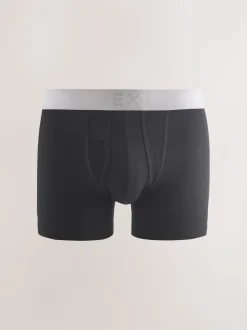 Zwarte en blauwe/bruine taillebanden - Standaard - 10 Boxershorts zonder plooi