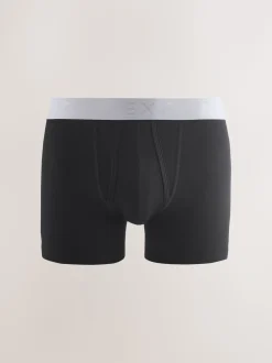 Zwarte en blauwe/bruine taillebanden - Standaard - 10 Boxershorts zonder plooi