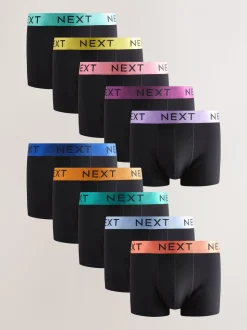 Zwarte glanzende taillebanden - Hipster boxers van katoenrijke mix
