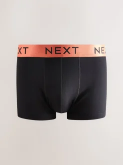Zwarte glanzende taillebanden - Hipster boxers van katoenrijke mix