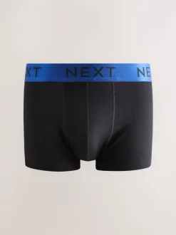 Zwarte glanzende taillebanden - Hipster boxers van katoenrijke mix