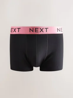 Zwarte glanzende taillebanden - Hipster boxers van katoenrijke mix