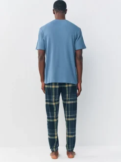 Zwarte ruit - Textured Cosy Motionflex Cuffed Pyjamas Set