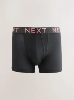 Zwarte tailleband met felgekleurde tekst in ombré - Hipster boxers van katoenrijke mix