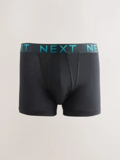 Zwarte tailleband met felgekleurde tekst in ombré - Hipster boxers van katoenrijke mix