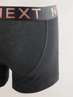 Zwarte tailleband met felgekleurde tekst in ombré - Hipster boxers van katoenrijke mix