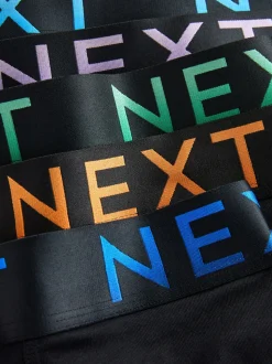 Zwarte tailleband met felgekleurde tekst in ombré - Hipster boxers van katoenrijke mix