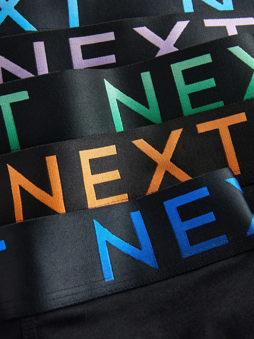 Zwarte tailleband met felgekleurde tekst in ombré - Hipster boxers van katoenrijke mix