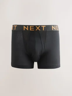 Zwarte tailleband met felgekleurde tekst in ombré - Hipster boxers van katoenrijke mix