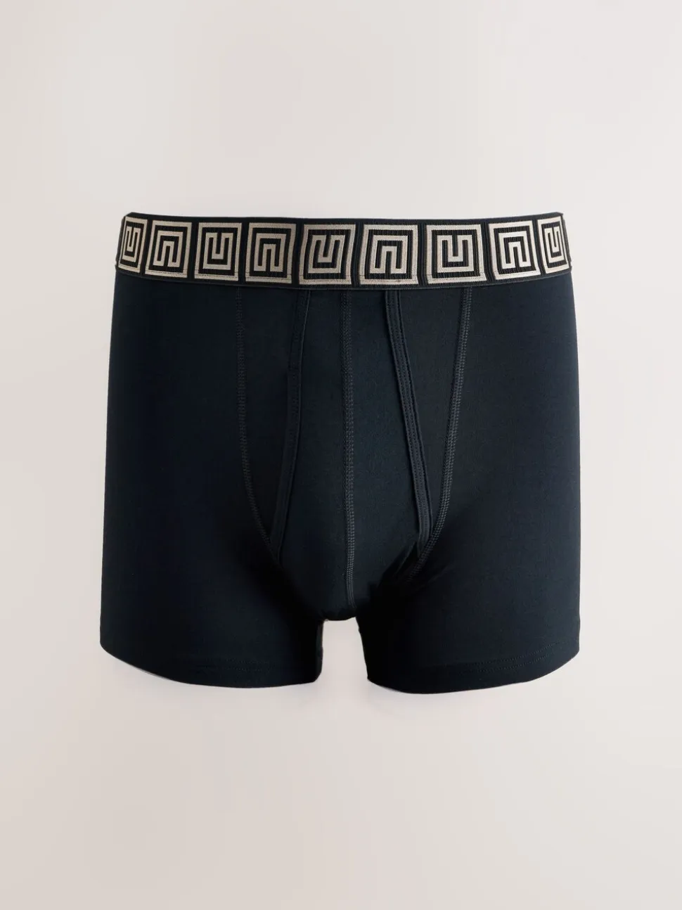 Zwarte taillebanden met metallic motief - Boxershorts van katoenrijk materiaal met A-voorkant