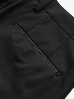 Zwarte tape met details - Slim Fit - Pantalon in smokingstijl
