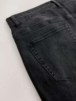 Zwarte wassing - Klassieke stretchy jeans