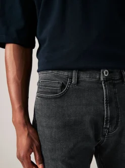 Zwarte wassing - Strakke Pasvorm - Comfortabele stretchjeans