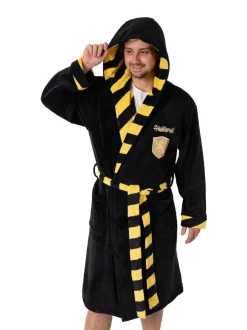 Zwart/geel Huffelpuf - Vanilla Underground Harry Potter Hooded Bathrobe Dressing Gown