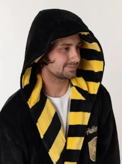 Zwart/geel Huffelpuf - Vanilla Underground Harry Potter Hooded Bathrobe Dressing Gown