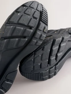 Zwart/goud - Elastische sportschoenen