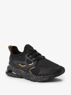 Zwart/goud - Elastische sportschoenen