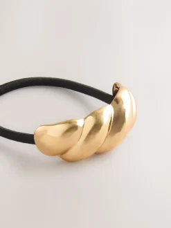 Zwart/goudkleurig - Twist Hair Bobble