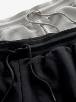 Zwart/grijs - 2 jersey shorts met ritszakje