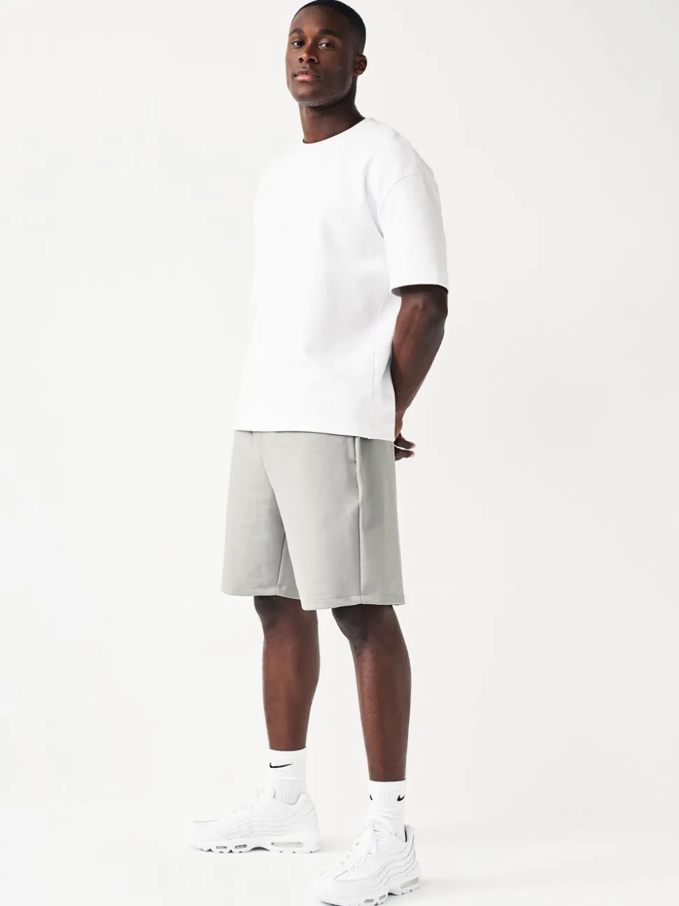 Zwart/grijs - 2 jersey shorts met ritszakje