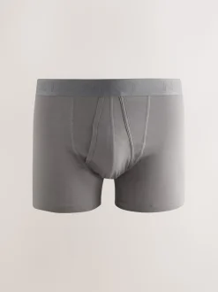 Zwart/grijs - Boxershorts van katoenrijk materiaal met A-voorkant