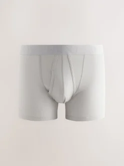 Zwart/grijs - Boxershorts van katoenrijk materiaal met A-voorkant