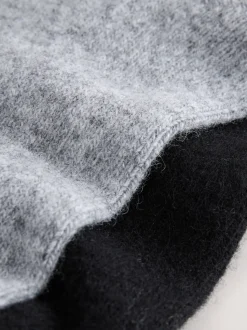 Zwart/grijs - Containing Merino Wool Ankle Socks 2 Pack