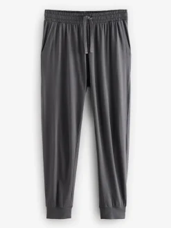 Zwart/grijs - Long Sleeve Cuffed 100% Cotton Pyjamas