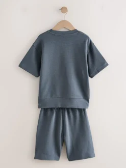 Zwart/grijs - Set van 3 pyjama's met short (3-16 jr)