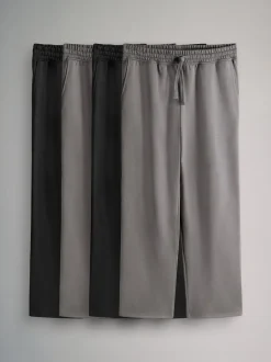 Zwart/grijs - The Set 4 Pack Joggingbroeken met wijde pijpen