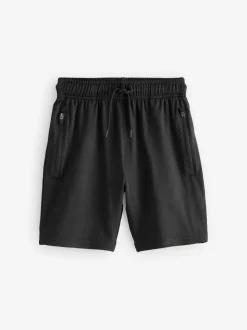 Zwart/grijs - Verpakking van 2 lichtgewicht sportshorts (3-17jaar)