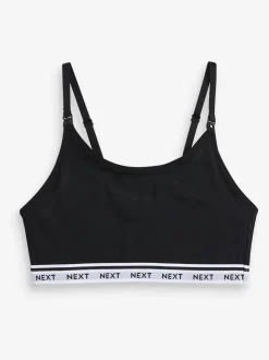 Zwart/grijs - Zwangerschap en borstvoeding cropped ultiem comfort tops verpakking van 2