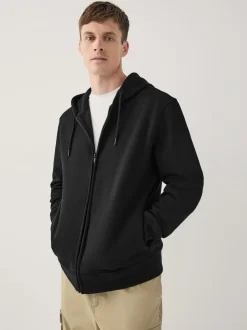 Zwart/grijs gemêleerd - Cotton Rich Heavyweight Jersey Full Zip Hoodies 2 Pack