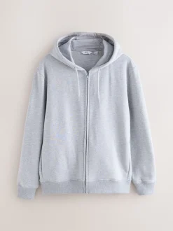 Zwart/grijs gemêleerd - Cotton Rich Heavyweight Jersey Full Zip Hoodies 2 Pack
