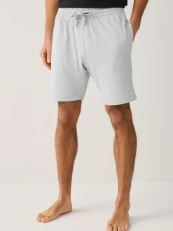 Zwart/grijs gemêleerd - Jersey pyjama met korte mouwen