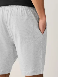 Zwart/grijs gemêleerd - Jersey pyjama met korte mouwen