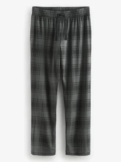 Zwart/grijs geruit - 2 jersey pyjama's