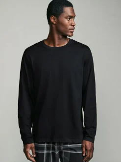 Zwart/grijs geruit - Pyjamaset met lange mouwen van 100% katoen