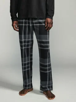Zwart/grijs geruit - Pyjamaset met lange mouwen van 100% katoen